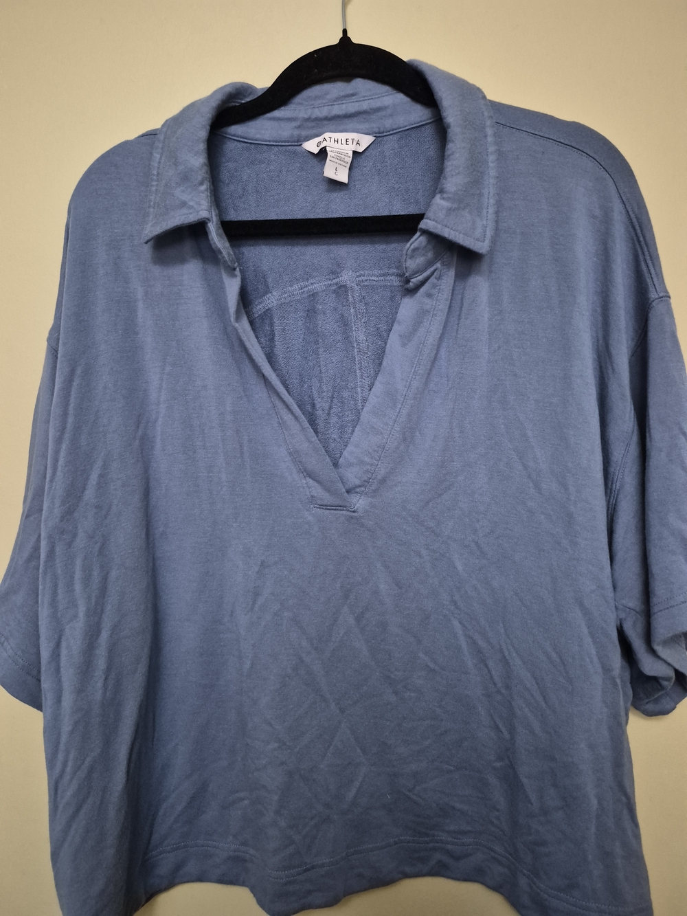 Athleta Light Blue Polo-Style Women's Top